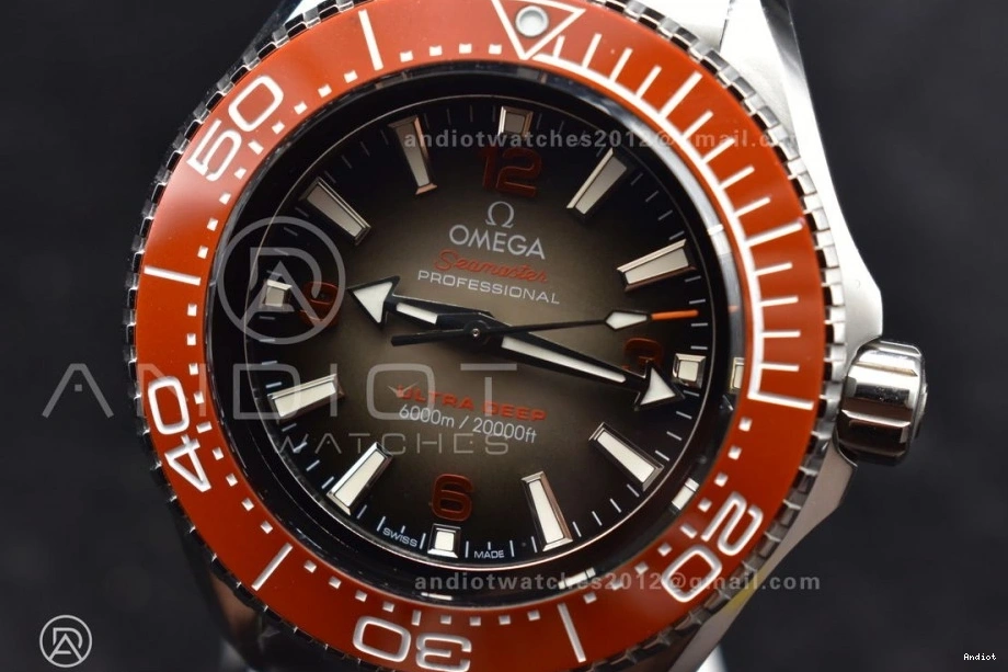 Edition Dial TF Ultra on A2824 Deep Seamaster Orange Gray Bezel SS Bracelet Ceramic 6000M Best 1:1 SS 1219